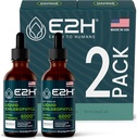 E2H Chlorophyll Liquid Drops - Energy Booster, Digestão, Suporte do Sistema Imune e Desodorante Interno - Vegan - Gluten Free - Não-GMO - (2 garrafas)