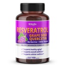 Resveratrol com semente de uva + Berberina Quercetin + Cardo de leite poderoso anti-envelhecimento - EUA Made & Tested (150 dias de fornecimento (Pacote de 1))