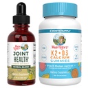 MaryRuth Organics Joint Health Liquid Drops & Vitamina K2+D3 Gummies (Manga de pêssego e damasco) □ Projeto de etiqueta Verificado □ Vitaminas para cálcio, articulações, e suporte ósseo