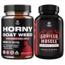 Pacote de Erva de Cabra Horny com Raiz de Maca Preto, Tongkat Ali, Saw Palmetto & Panax Ginseng Extract para resistência & energia e força extra Testosterona Booster - Suplemento de alargamento muscular para homens