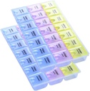 INVODA Pill Case 7 Day Weekly Pill Box with Medication Reminder Pill Organizer - Morning Noon Evening Daily 21 Compartimentos destacáveis