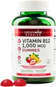 NaturezaWise Vitamina B12 chicletes para adultos, 1000 mcg - Morango limão sabor - Suporta energia diária, clareza mental, função cognitiva - Vegan, Gluten-Free, Não-GMO - 90 Contagem[45-dia de fornecimento]