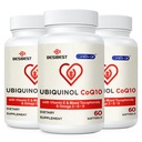 Ubiquinol CoQ10-600mg-Softgel, suplemento ativo Coq10 Ubiquinol com vitamina E & Omega 3, 6, 9, alta absorção-Coenzima-Q10, poderoso antioxidante para a produção de energia, testado, 180 contagem
