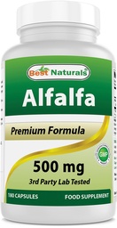 Best Naturals Alfalfa Green Super Food 500 mg 180 Cápsulas (180 Count of 1)