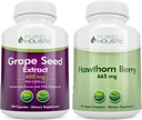 Puramente Holistic Grape Seed Extract 400mg + Hawthorn Berry 665mg Bundle - 400 Cápsulas Vegan - Made in USA