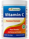 Melhor Natural 100% Pure Vitamina C Pó de 1 lb (454 gramas) Pó (também chamado ácido ascórbico)