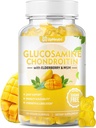 Açúcar Free Glucosamina Condroitin Gummies, Força extra 1500mg Glucosamina com Chondroitin HSH & Elderberry & Turmeric, Suplemento de apoio conjunto para homens e mulheres Mover saúde conjunta livre