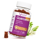 Quercetin Gummies, Quercetin com Zinco Vitamina C, Bromelain, Elderberry e Vitamina D, Imune Support Adultos Crianças, Mulheres Homens, 60 Gummies Mastigable