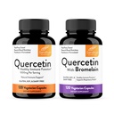Sandhu's Quercetin 1000mg & Quercetin com Bromelain 1000mg por serviço Bioflavonoids Suplemento Complexo ? Suporta saúde imune para homens e mulheres