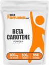 BulkSupplements.com Beta Carotene Powder - Beta Carotene Supplement, Suplemento de vitamina A para Imune e Vision Support - Gluten Free, 900mg por serviço, 500g (1,1 lbs) (Pacote de 1)