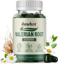 Valerian Root Gummy, Valerian Root orgânico para sono e alívio do estresse, melhorado com camomila flor para adultos, crianças-amigas, Apple Flavor, 60 Condes