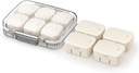 Organizador de comprimidos de viagem ultra pequena para bolsa, 10 minúsculas caixas internas destacáveis, suporte de caixa de vitamina hermética com adesivos de cor, recipiente de medicina bonito compacto e portátil para suplemento (AP)