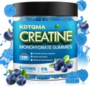 Creatina Mono-hidratado chicletes para homens e mulheres 120 CT - 5600mg de Creatina Mono-hidratado por serviço, Creatina mastigável Mono-hidratado para apoio muscular & Energia Boost, Açúcar Livre, Vegan (Flavor de Blueberry)