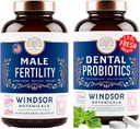WINDSOR BOTÂNICAS Suplemento de fertilidade masculina e Probióticos Orais para Respiração Fresca - Grupo de Saúde Mens