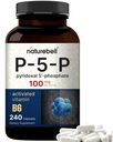 NatureBell P5P Vitamina B6 100mg por serviço, 240 cápsulas □ Piridoxal ativado 5 Phosphate Supplements – Vitaminas B essenciais para o cérebro e memória saúde – Não-GMO