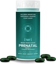 Iwi vida pré-natal multivitamina, 60 Softgels (30 servimentos), Vegan, Planta-baseada Algas Omega 3 com EPA + DHA, Folato, Ferro, Vitamina A, B12, C, D3, Cálcio, Gravidez Suplemento dietético para mamãe e bebê