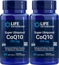 Extensão de vida Super Ubiquinol CoQ10 100 mg, 60 softgels (Pacote de 2)