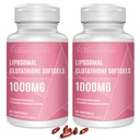 Glutationa lipossomal Softgels 1500MG, Suplemento de Glutationa reduzida com vitamina C, melhor absorção, Antioxidante não-GMO poderoso para envelhecimento saudável, Detox, Saúde Imune, 120 Softgels