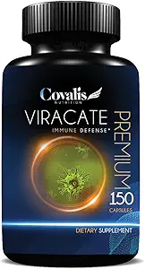 Viracate Immune Defense Supplement com Monolaurina, Extrato de Folha de Oliva, Garra de Gato, & Lysine