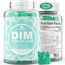 DIM Suplemento Mulheres 400mg, Suplemento de estrogênio para mulheres, Pastilhas de açúcar livre DIM para homens e mulheres + Biotina, Óleo de linhaça, Burdock, Calendula, BioPerine para equilíbrio hormonal, Menopausa & Próstata 120Cts