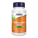 Now Foods Supplements, TestoJackTM 200 com Tongkat Ali, Tribulus, Maca e Horny Goat Weed, 60 Veg Cápsulas
