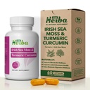Sea Moss & Turmeric Curcumin Supplement - Fórmula Vegan com Musgo Orgânico do Mar Irlandês & Extrato Padronizado Turmeric (95% Curcuminóides), Apoio Conjunto e Mobilidade para Adultos, 60 Cápsulas