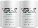 Enzimas Digestivas Fermentadas Suplemento de 3 meses - 14 Enzimas Digestivas, Probióticos, Prebióticos, Botânicas Fermentadas, Enzimas Multi Pancreáticas Baseadas em Plantas - 1 Cápsula por Dia - 2-Pack