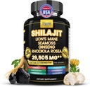 Shilajit e Sea Moss Combo Puro Shilajit para Homens e Mulheres Himalayan Shilajit Cápsulas Força extra com Lions Mane, Rhodiola Rosea, Ashwagandha, Cordyceps, Ginseng Plus Açafrão
