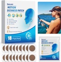 Motion Sickness Patches for Cruise, Sea Sickness Patch for Tonzyness Vertigo & Náusea Alívio, Crianças e Adultos Viajar Essentials for Cruise/carro/Avião/Viagem ao Parque de Diversões (18 Conde)