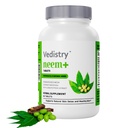 Neem+ Extrato de folhas Suplementos de folhas de 1100mg Suporta pele clara, desintoxicação e saúde imunitária, reduz Acne & promove pele saudável com pimenta longa, 60 comprimidos Vegan