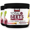 FORCE FACTOR Beterraba Total Beterraba Energia Mix 2-Pack, Superfood Beterraba Raiz Pó, Nitratos para aumentar a energia, Suporte Circulação, Fluxo de Sangue, Óxido nítrico e Stamina, Suplemento de Saúde do Coração, 60 Servings