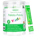 ZEBORA Kids Probiótico & Prebióticos Pó Idade 3+ Apoiar Sistema Digestivo e Imune Infantil com Fonte Natural, Promove alívio de constipação, Não-GMO, Gluten-Free, 30 pacotes com 5 bilhões de UFC