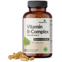 Futurebiotics Complexo de vitamina B com vitamina C apoia a produção de energia, sistema nervoso e suporte imunológico - Não-GMO, 200 cápsulas vegetarianas