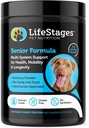 Etapa 3: Fórmula de cão sênior para quadril e suporte conjunto, saúde cognitiva, e pele saudável & casaco - ingredientes naturais - óleo de peixe, semente de linho, açafrão e probióticos, Vet aprovado