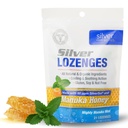 Silver Biotics Coloidal SIlver Lozenges  , 60 PPM Ag4O4 SilverSol , Imune Support + Garganta calmante Lozenges , Manuka Honey , 21 Contagem