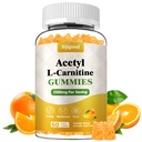 Acetil L-Carnitina Suplemento, Nutrição Natural Suplemento para aumentar a energia, Imunidade, Vegan, sabor laranja, 60 Contagem
