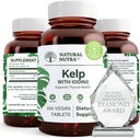 Natural Nutra Kelp Iodine Suplemento de suporte da tireóide, Fortalece o sistema imunológico, e regula o metabolismo, Vegan Sea Kelp, Não OGM, Atlantic Source Seaweed Extract, 225 mcg, 100 comprimidos