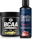 PMD Sports Stim BCAA's Free for Recovery and Performance Limonada (30 Servings) & Siren Labs L-Carnitine Elite Burn Fat Loss Support Strawberry Blast 3000 mg (32 Servings)