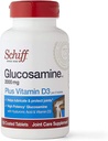 Schiff Glucosamina com Vitamina D3 & Ácido Hialurônico, 2000mg de Glucosamina, Suplemento de Cuidado Conjunto Ajuda Lubricar & Proteger Juntas*, 150 Contagem (Pack of 2)