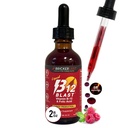 Bricker Labs B-12 Blast Líquido Vitamina B12 e Suplemento de Ácido Fólico, Suporte Produção de Energia, Grande Degustação Líquido Vitamina B12 Suplemento dietético em Natural Raspberry Flavor, 2 fl oz garrafa