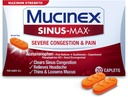 Tampas de alívio de congestionamento severas de Mucinex Sinus-Max, 20