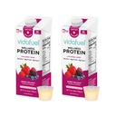 Vidafuel Wellness Protein Drink, 16g Protein per 2 oz Shot, 32 fl oz Carton, 2 Pack, Berry, Colágeno e Whey Drink, Sem Adoçantes Artificiais