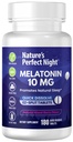 Nature's Perfect Night - Melatonina 10mg - 180 Comprimidos de dissolução rápida - Natural misturado sabor de cerveja - Alta potência - Açúcar grátis - Vegan - Gluten Free - Tamanho do valor