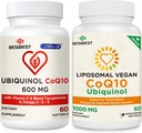 CoQ10 600mg Pacote 1PCS com 1000mg CoQ10 lipossomal Suplemento 1PCS