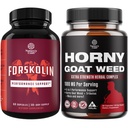 Pacote de Puro Extrato de Forskolin Suplemento para Energia Melhorada para Suplementos de Energia Baseados em Plantas Adultos e Complexo de Extrato de Erva de Cabra Horny para Energia Enhanced
