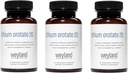 Orotato de lítio 20mg (3 frascos), 180 Cápsulas Vegetarianas