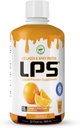 LPS Líquido Colágeno & Whey Protein Supplement - Livre de açúcar, Dye-Free, Não-GMO Drink - Hidrolisado Colágeno & Whey Peptides Promove pele saudável & cabelo para homens e mulheres, Laranja, 32 fl oz