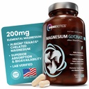 OmniBiótica Magnésio Glicenato Suplemento – com 100% Puro Albion TRAACS Bisglicinato Quelato para o sono, músculo, Nervo & Saúde do Coração – 120 Cápsulas Vegan