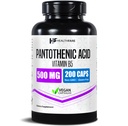 Healthfare ácido pantotênico 500mg vitamina B5 Suplemento 200 Vegan Cápsulas □ Força extra de energia & Metabolismo Suporte