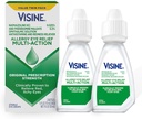 Visina Alergia Olho alívio multi- ação anti-histamínico e vermelhidão Reliever colírio gotas com maleato de feniramina e nafazolina HCl, tratamento de gota de olho para vermelho, comichão, Alergia olhos, 0,5 fl. oz, 2 embalagem